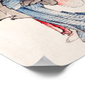 Japanische Frau in Kimono von Katsushika Hokusai Poster (Ecke)