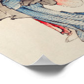 Japanische Frau in Kimono von Katsushika Hokusai Poster (Ecke)