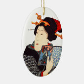 Japanische Frau lesen2 Keramikornament (Rechts)