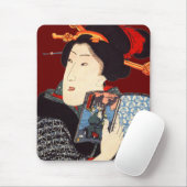 Japanische Frau lesen2 Mousepad (Mit Mouse)