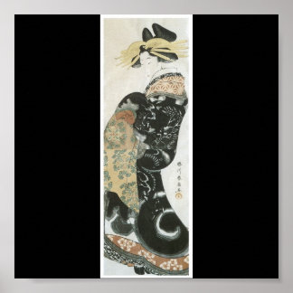 Japanische Frau mit Dragon Kimono c. 1810 Poster