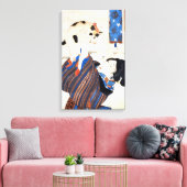 Japanische Frau mit Katze, Utagawa Kuniyoshi Leinwanddruck (Insitu (Wohnzimmer))