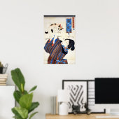 Japanische Frau mit Katze, Utagawa Kuniyoshi Poster (Heimbüro)