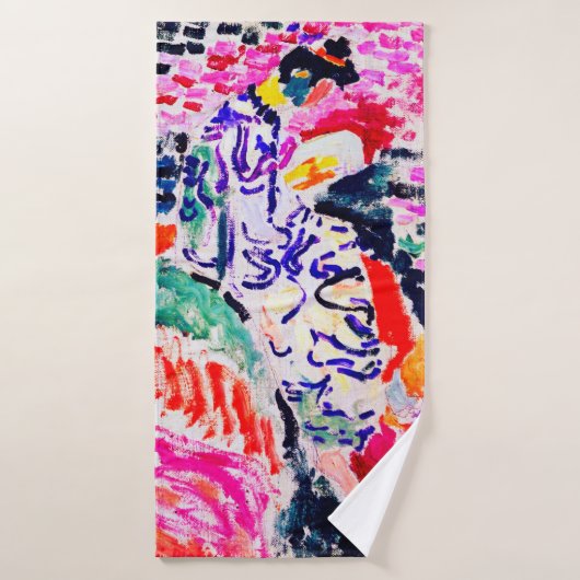 Japanische Frau neben dem Wasser, Matisse Badehandtuch (Badehandtuch)