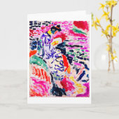 Japanische Frau neben dem Wasser, Matisse Karte (Gelbe Blume)