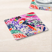 Japanische Frau neben dem Wasser, Matisse Rechteckiger Pappuntersetzer (angewinkelt)