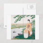 japanische Frau Postkarte (Vorne/Hinten)