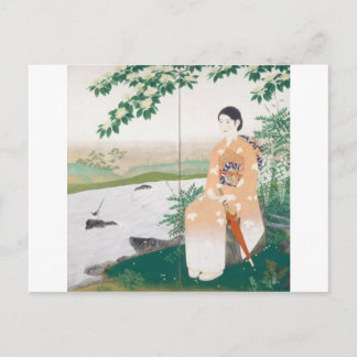 japanische Frau Postkarte