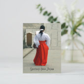 japanische Frau Postkarte (Stehend Vorderseite)