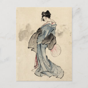 Japanische Frau Postkarte