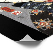 Japanische Frau und Katze, c. Japan des 18. Jahrhu Poster (Ecke)