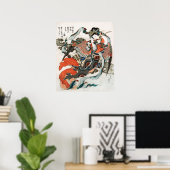 Japanische Frau von Katsushika Hokusai Poster (Heimbüro)