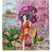 Japanische Frauen in Kimono - Duschvorhang (Vorderseite)