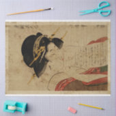 Japanische Frauen lesen Buchstabe Ukiyo Style Seidenpapier (Basteln)