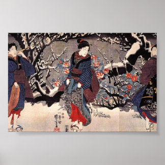 Japanische Frauen Malerei c. 1800 Poster