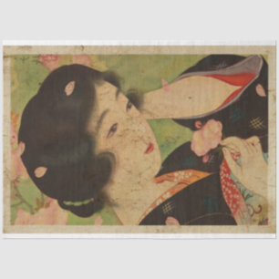 Japanische Frauen mit Sakura Ukiyo Art Nr. 5 Seidenpapier