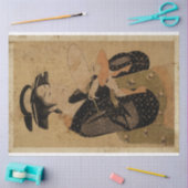 Japanische Frauen mit Tee Cup Ukiyo Art Nr. 4 Seidenpapier (Basteln)