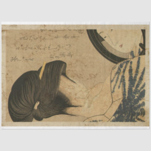 Japanische Frauen und Mirror Ukiyo Art No9 Seidenpapier