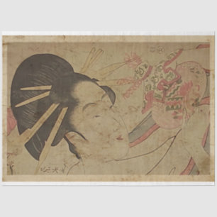 Japanische Frauen Woodblock Ukiyo Art Nr. 2 Seidenpapier