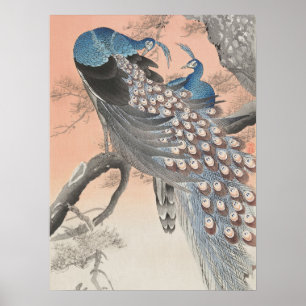 Japanische Friedhöfe auf Bäumen von Ohara Koson Ar Poster