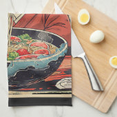 Japanische Frosch-Ramen Anime-Fans Geschirrtuch (Viertel Falte)