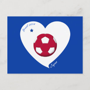 Japanische Fußballnationalmannschaft Japan 2014 Ni Postkarte