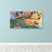 japanische G4M Betty-Bombenexplosion Leinwanddruck (Insitu (Holzboden))