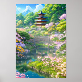 Japanische Garden Dreamland Poster