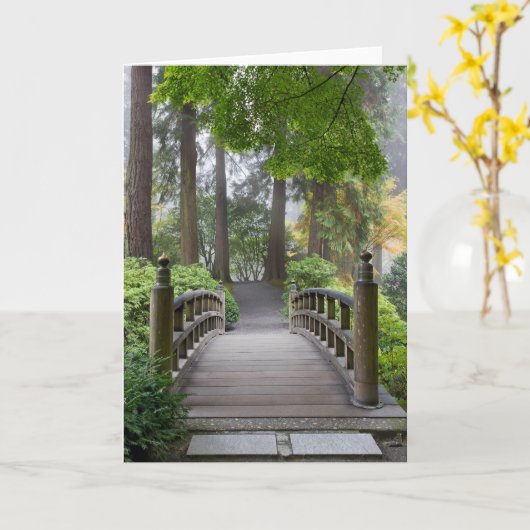 Japanische Garten-Gruß-Karte Karte (Gelbe Blume)