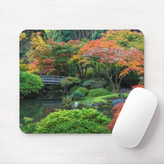 Japanische Gärten im Herbst in Portland, Oregon 3 Mousepad (Mit Mouse)