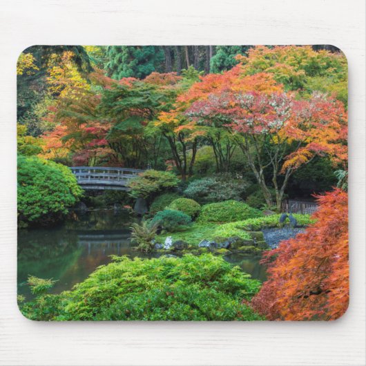Japanische Gärten im Herbst in Portland, Oregon 3 Mousepad (Vorne)