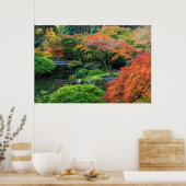 Japanische Gärten im Herbst in Portland, Oregon 3 Poster (Küche)