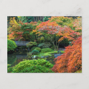 Japanische Gärten im Herbst in Portland, Oregon 3 Postkarte