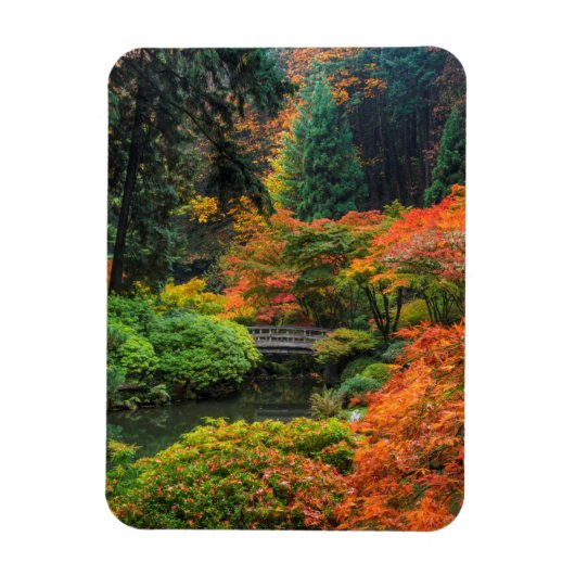 Japanische Gärten im Herbst in Portland, Oregon 5 Magnet (Vertikal)