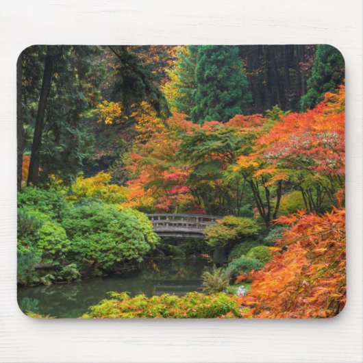 Japanische Gärten im Herbst in Portland, Oregon 5 Mousepad (Vorne)