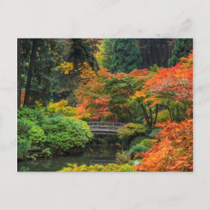 Japanische Gärten im Herbst in Portland, Oregon 5 Postkarte
