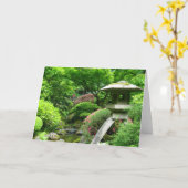 Japanische Garten-Postkarte Karte (Gelbe Blume)