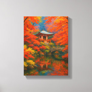 Japanische Gartenanlage Leinwanddruck