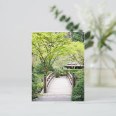 Japanische Gartenbrücke Portland Postcard Postkarte (Stehend Vorderseite)
