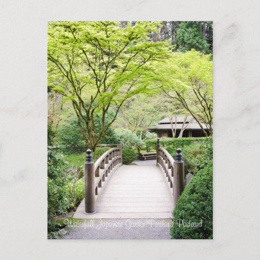 Japanische Gartenbrücke Portland Postcard Postkarte (Vorderseite)