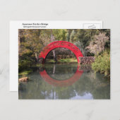 Japanische Gartenbrücke Postkarte (Vorne/Hinten)