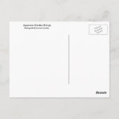 Japanische Gartenbrücke Postkarte (Rückseite)