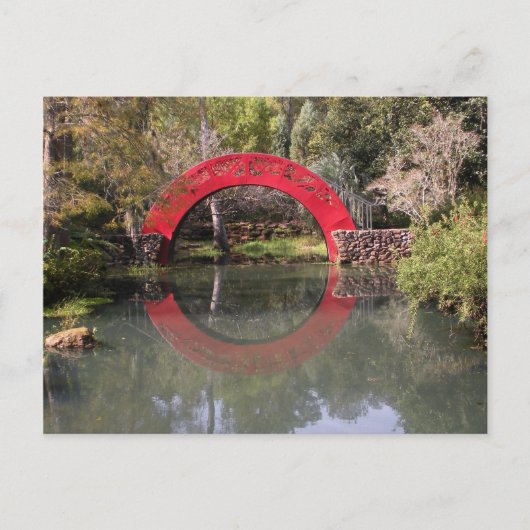Japanische Gartenbrücke Postkarte (Vorderseite)