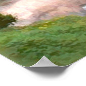 Japanische Gartenbrücke und Koi-Teich Poster (Ecke)