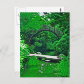 Japanische Gartenbrücken Foto Postkarte (Vorne/Hinten)