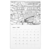 Japanische Gartenfarbe Es selbst Kalender (Mär 2027)