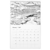 Japanische Gartenfarbe Es selbst Kalender (Feb 2027)