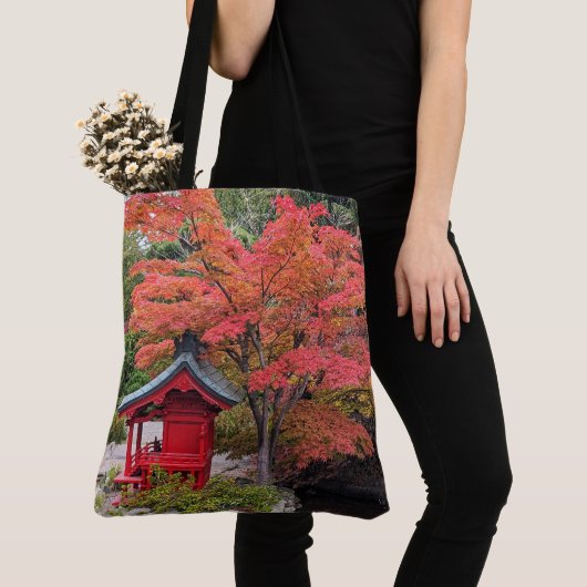 Japanische Gartenfarben Herbstblätter Tasche (Von Nahem)