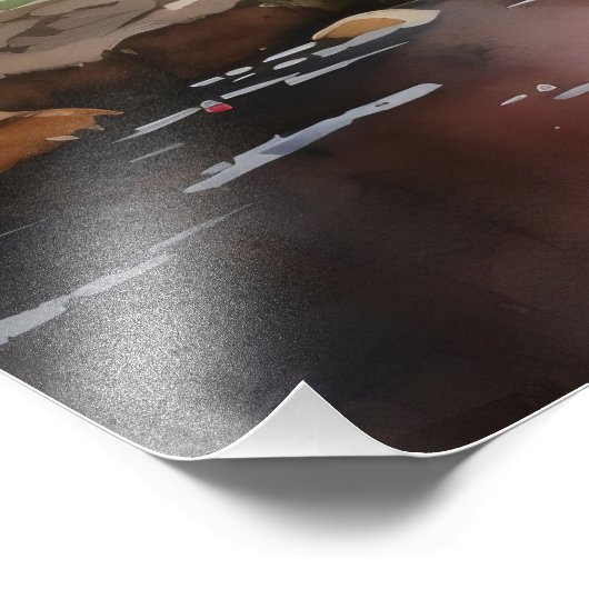 Japanische Gartenfrüchte Fotodruck (Ecke)