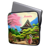 Japanische Gartenlandschaft Laptop-Sieb Laptopschutzhülle (Vorderseite Links)